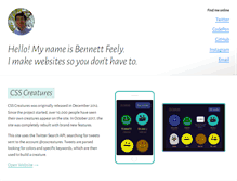 Tablet Screenshot of bennettfeely.com